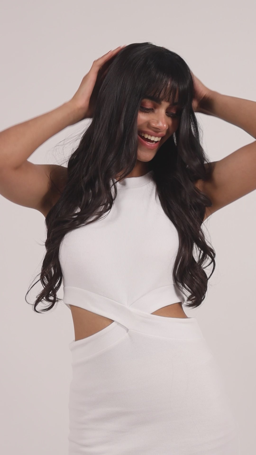 Load video: Clip-in Bangs with Sides